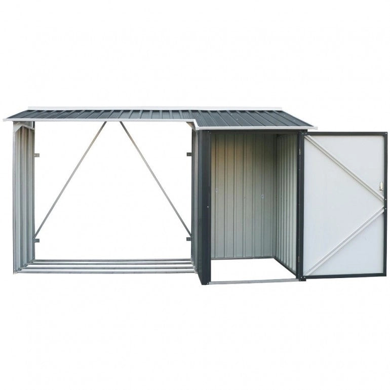 Legnaia con ripostiglio WoodStore Combo 8' x 3' di Duramax, 272 x 108 x 160 cm