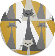 Sostegno gommato Ø 21 cm - Tema gatto