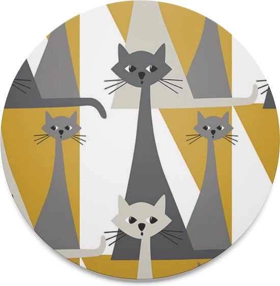Sostegno gommato Ø 21 cm - Tema gatto