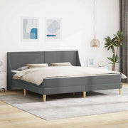 Struttura letto con materasso Grigio scuro 180 x 200 cm Tessuto 3415340