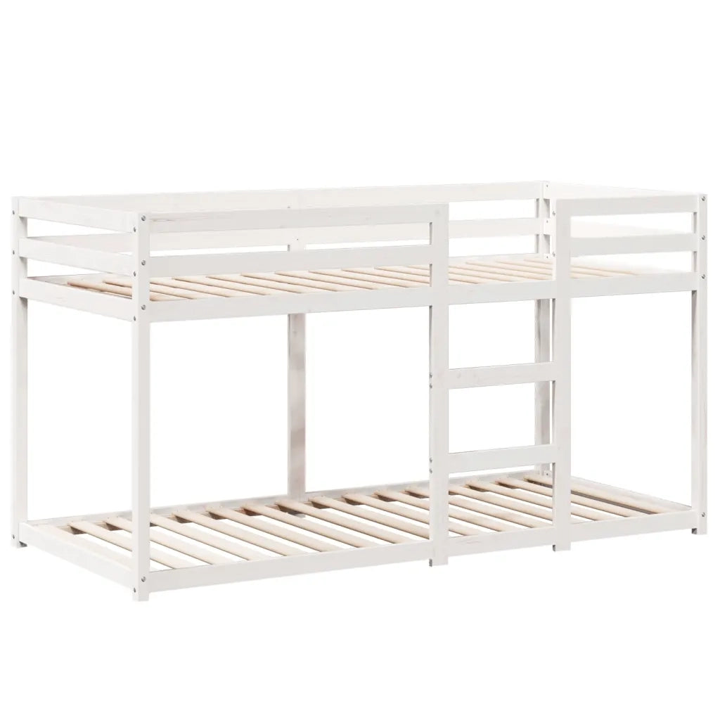 Letto singolo | Letto per adulti | Letto a Castello senza Materasso Bianco 90x190cm Massello Pino