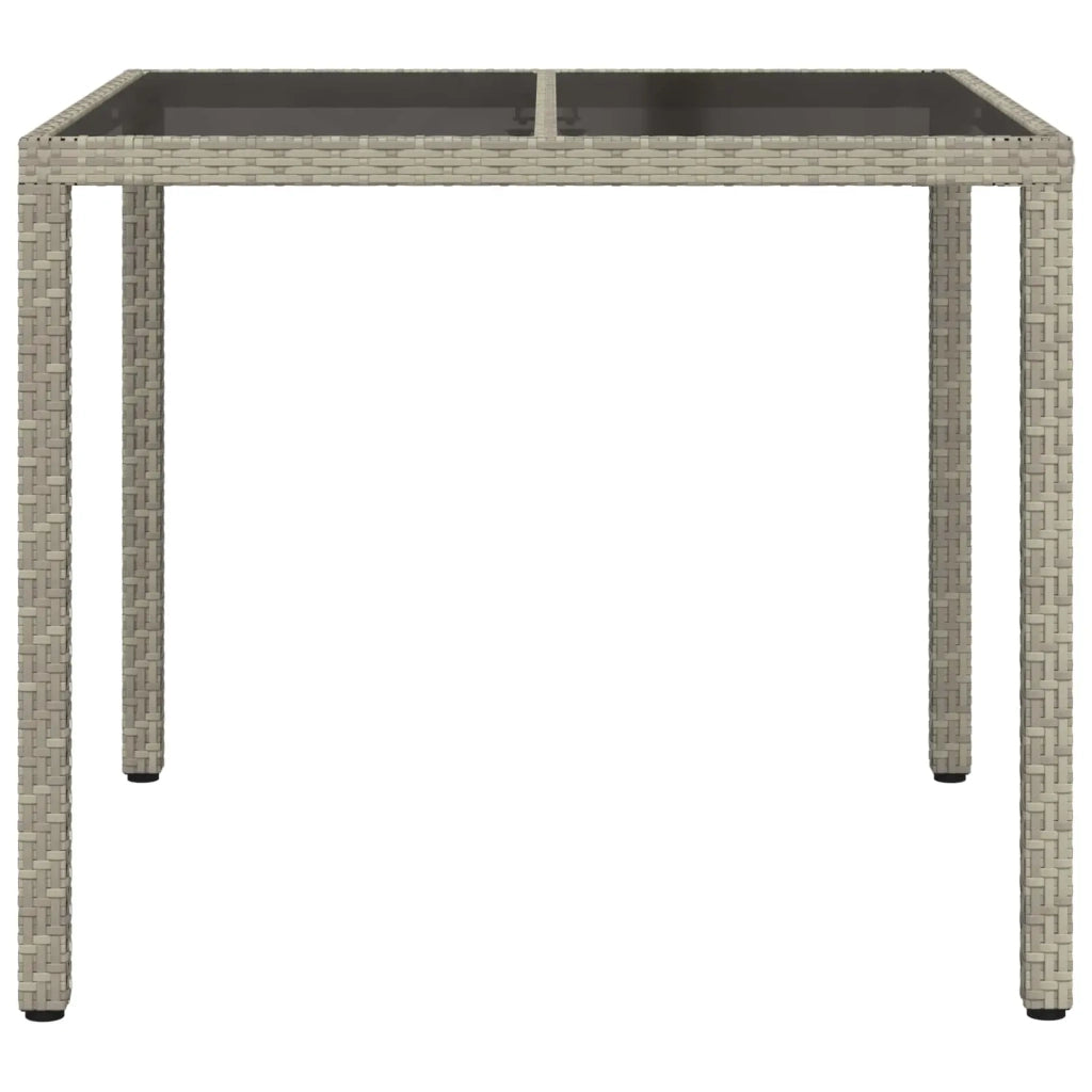 Tavolo da Giardino Grigio 90 x 90 x 75 cm polyrattan 362534