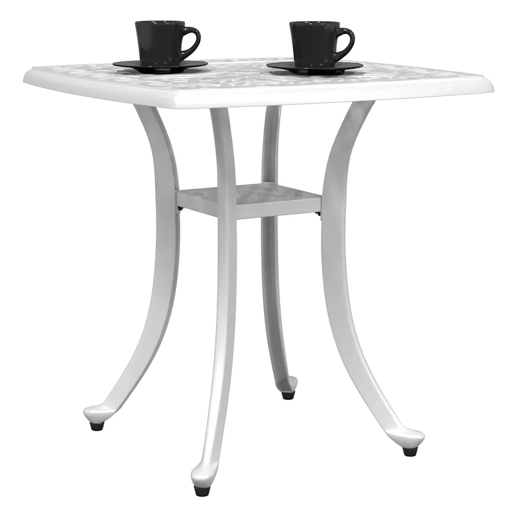 Tavolo da Giardino Bianco 53x53x53 cm in Alluminio Pressofuso 4002817