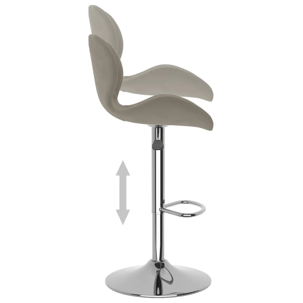 Sgabelli da Bar 2 pz Grigio Chiaro in Velluto cod mxl 55936