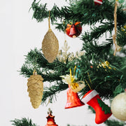 Set 12 Pezzi Appendino Natalizio Sfera, Pigna Fuso Oro – Decorazioni da Appendere per Albero di Natale – 8 x 12 cm – Addobbi Eleganti Dorati