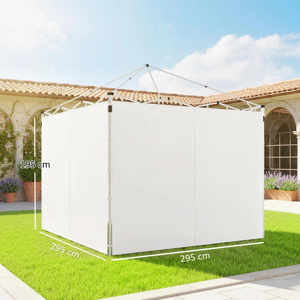 Pannelli laterali per gazebo 3x3m o 3x6m ¨C Xylo ¨C Set 2 pezzi bianco