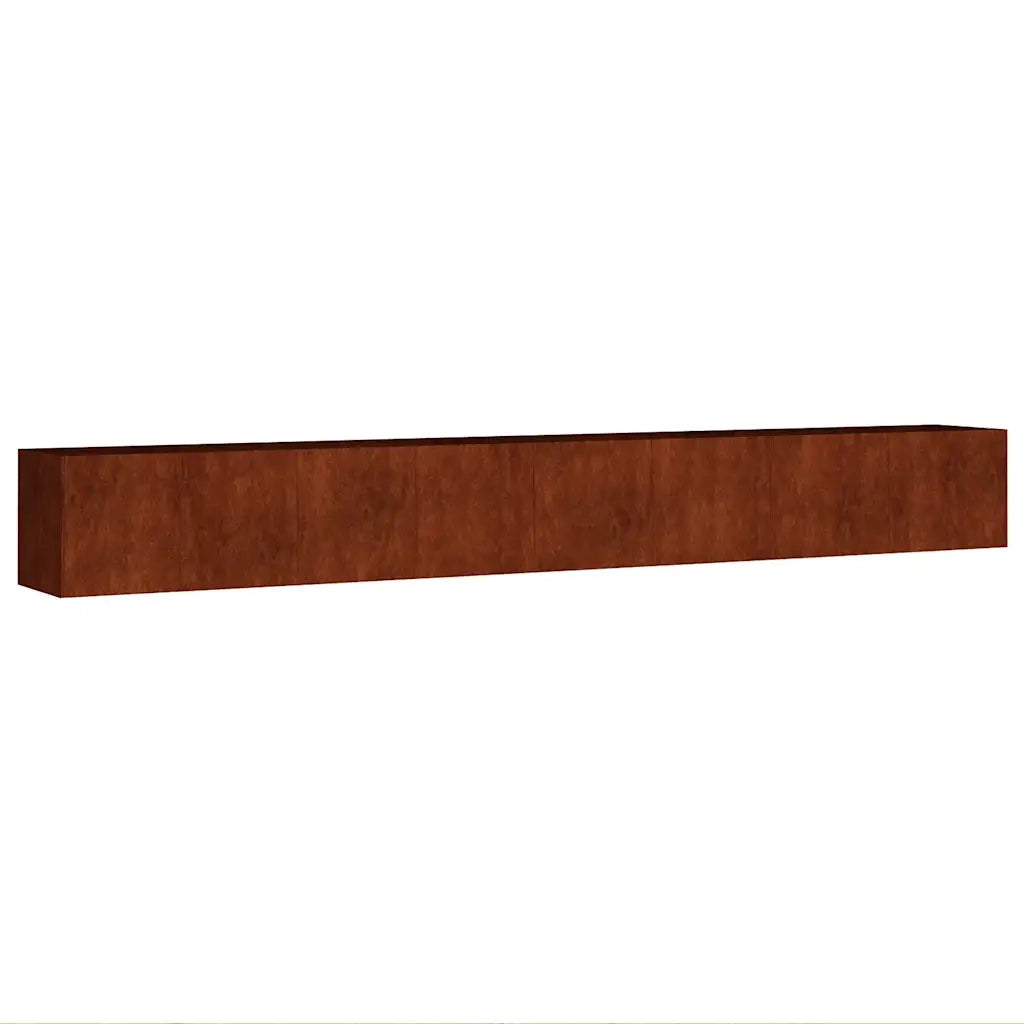 Fioriera Rialzata da Giardino 360x40x40 cm in Acciaio Corten
