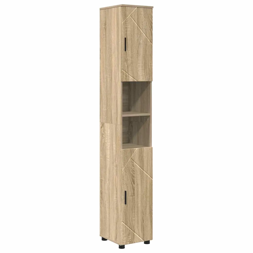 Mobile da Bagno con porta Rovere Sonoma 30 x 35 x 192 cm 883336