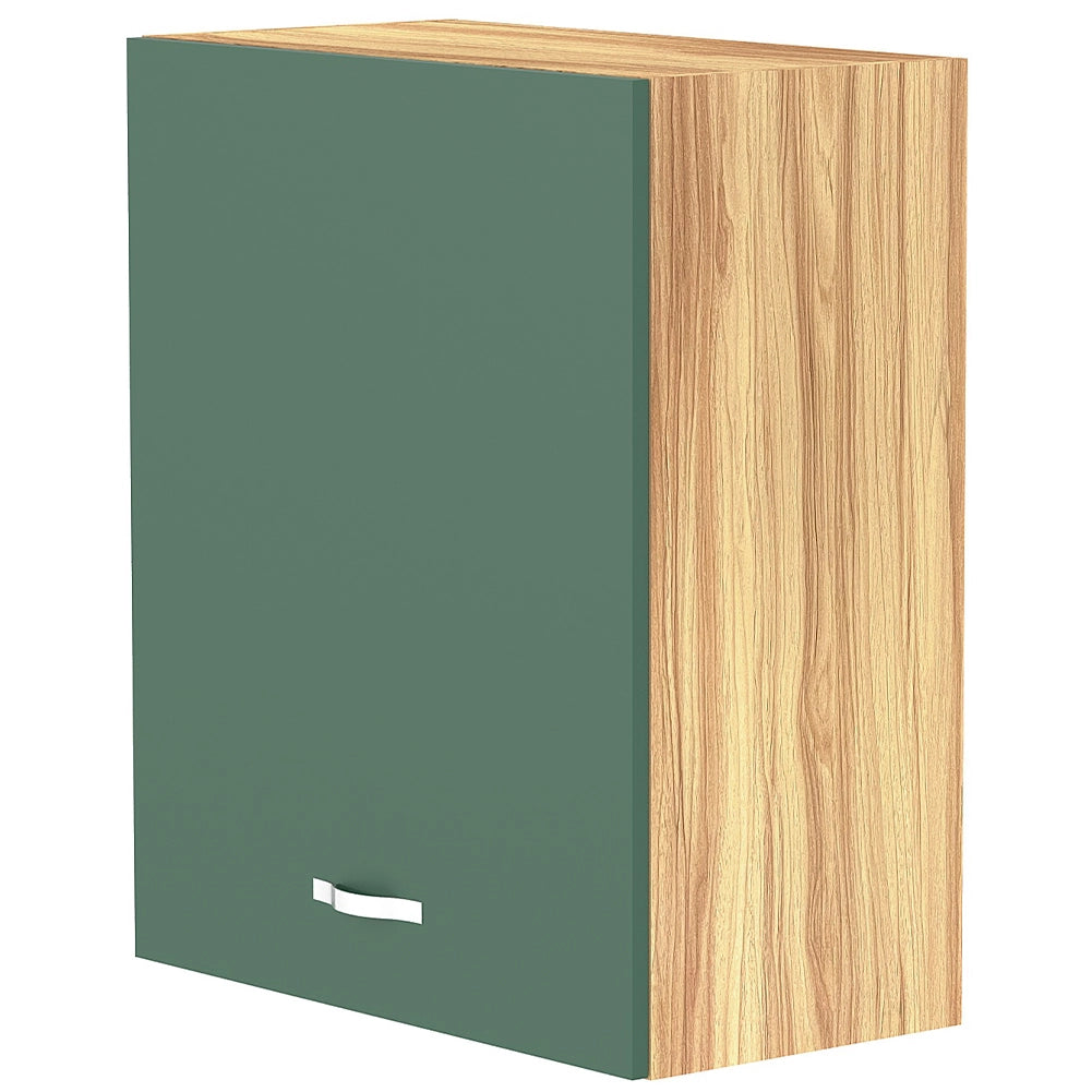 Pensile da Cucina Armadio Sospeso da Parete Anta Singola in Legno Colore Verde