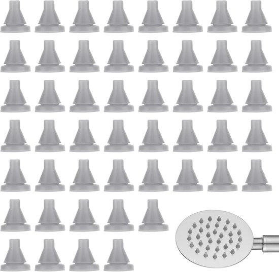 Douchekop in silicone - sproeigetto universale - 50 pezzi - grigio