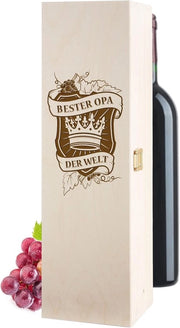 Cassetta in legno vintage con incisione - ideale regalo per nonno - scatola di regalo