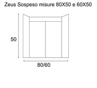 Mobile Lavatoio Sospeso Vasca Zeus in MineralMarmo Apertura a Cassettone 60x48x50 cm Olmo Naturale