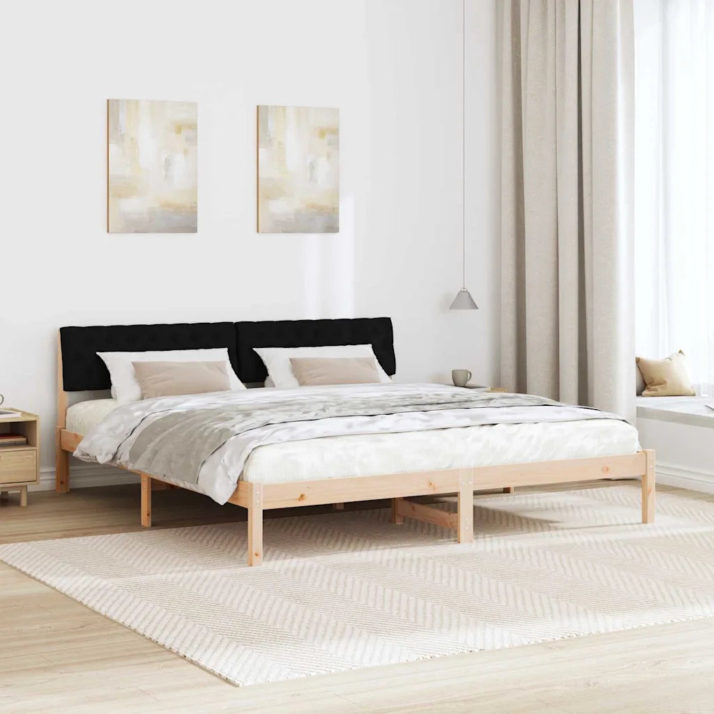Struttura del Letto con testiera Marrone e nero 180 x 200 cm 3394345