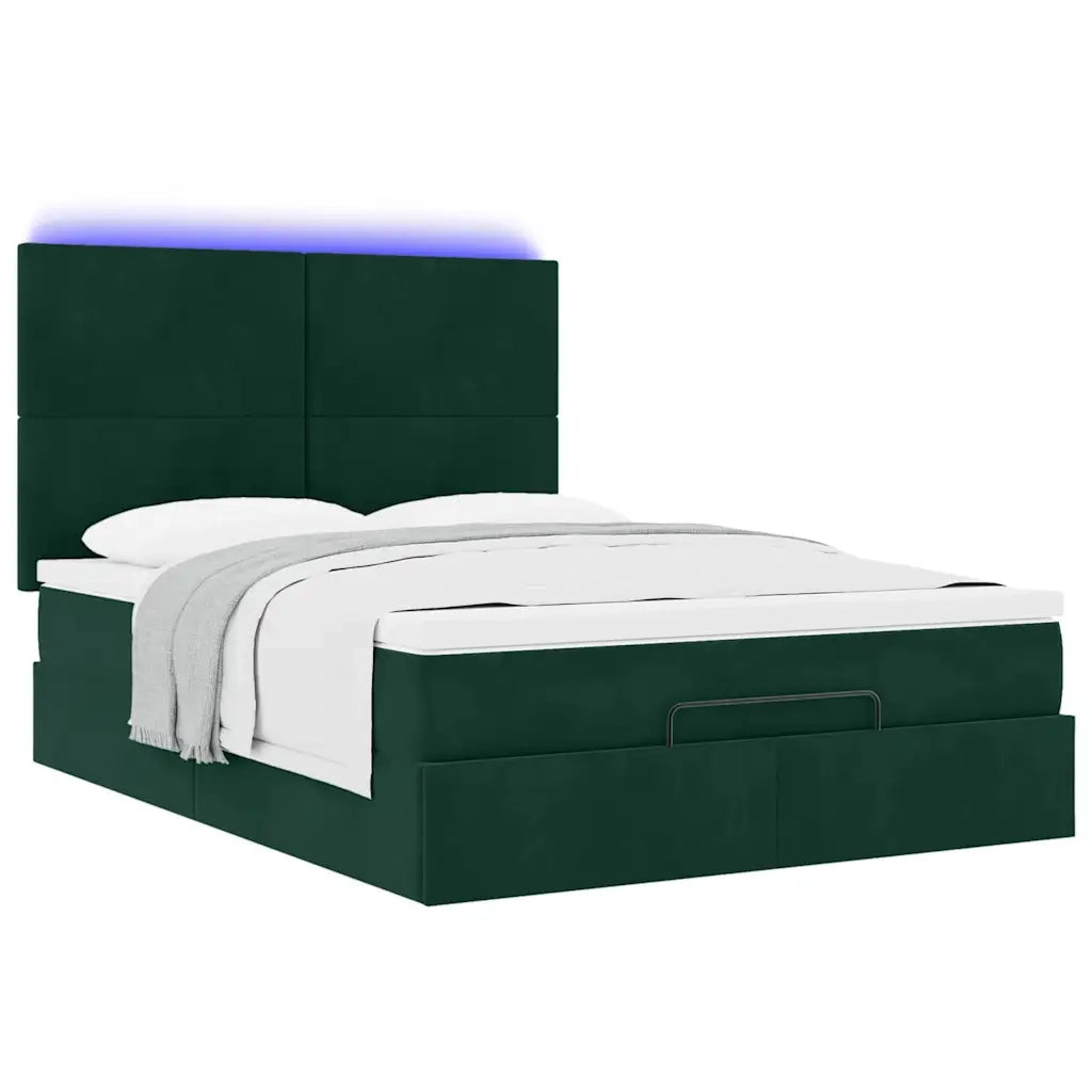 Struttura Letto Pouf con Materassi 140x200 cm in Velluto 3314255