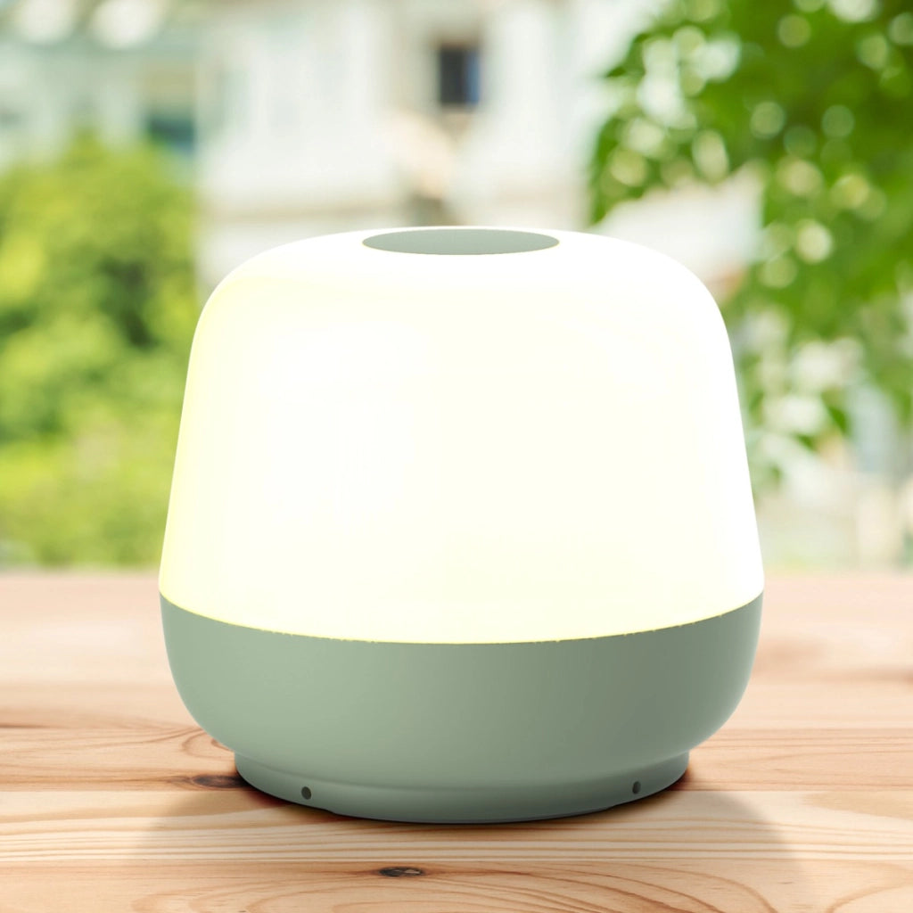 Lampada tavolo outdoor tonda verde LED 1,2W USB-C IP44