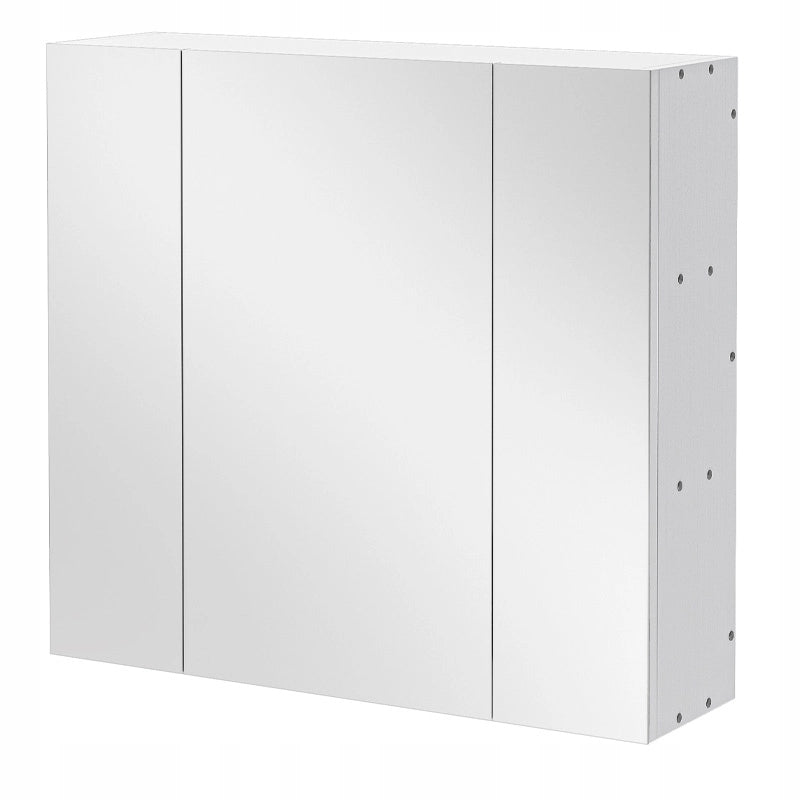 Mobiletto da bagno a parete con specchio a tre ante, stile loft moderno