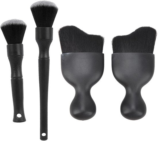 Set di spazzole per pulizia auto, 4 pezzi, set di spazzole per pulizia interno auto, spazzola per pulizia interno auto, set di spazzole per pulizia auto, per pulire auto-interior, tastiere, console.