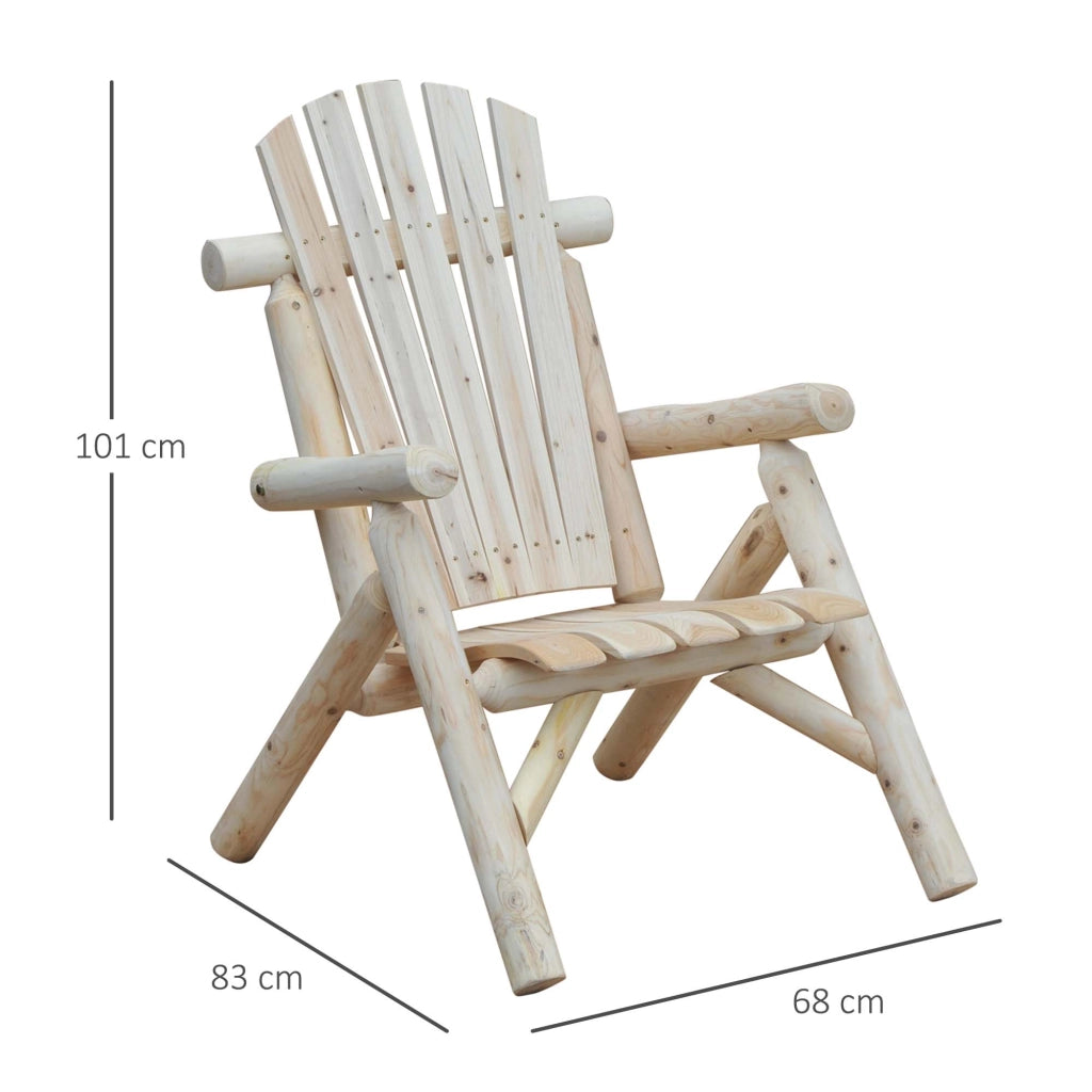 Sedia Adirondack ¨C zephmum ¨C Legno Naturale 83x68x101 cm
