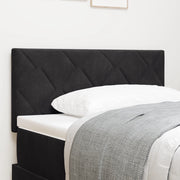 Testiera LED Nera Set di 2 Nero Tessuto 90 cm USB-C
