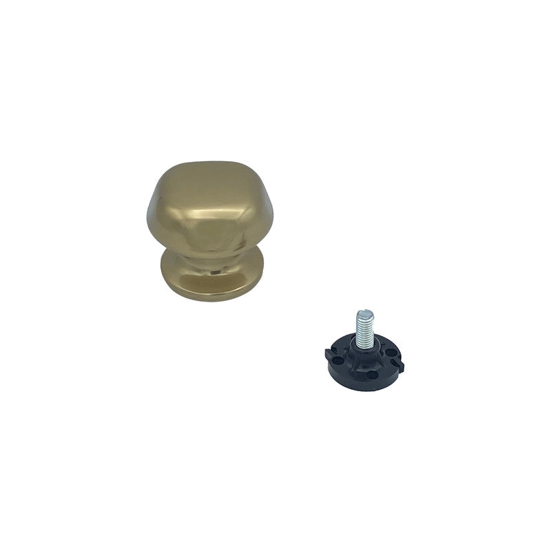 Pomolo fisso per porta SAGUATTI 172/60CB in alluminio bronzo lucido