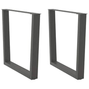 Set di 2 gambe regolabili per tavolo da pranzo a forma di V 80 x 72-73,3 cm in acciaio antracite 02_0056936