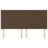 Testiera 4 pz Marrone Scuro 80x5x78/88 cm in Tessuto