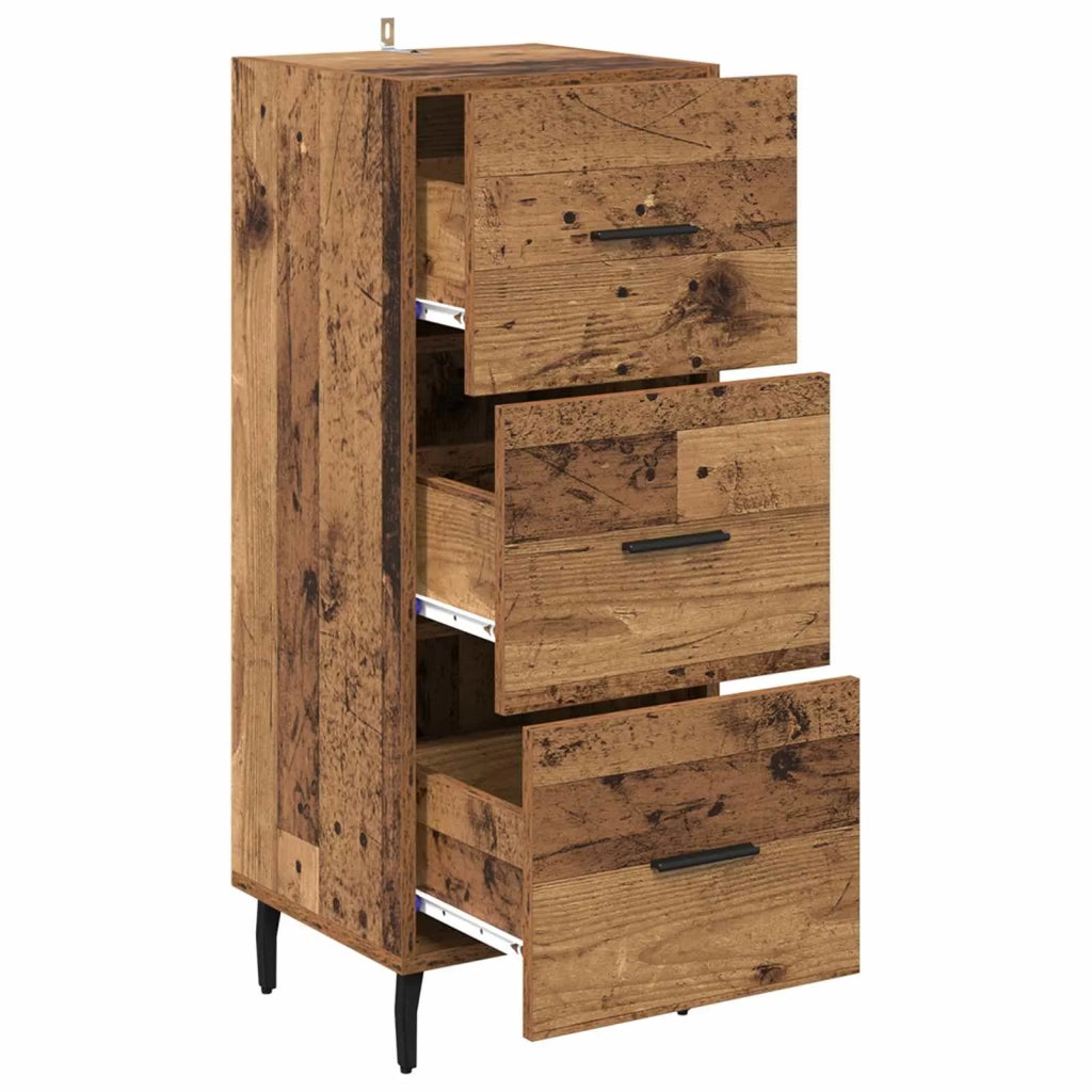 Credenza | Madia | Buffet da pranzo | Armadio da pranzo Legno vecchio 34 x 34,5 x 90 cm Legno multistrato