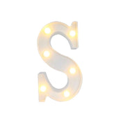 Trade Shop - Lettera S Luminosa Con Luci Led A Batteria Decorazioni Per La Casa Dim. 22 Cm -
