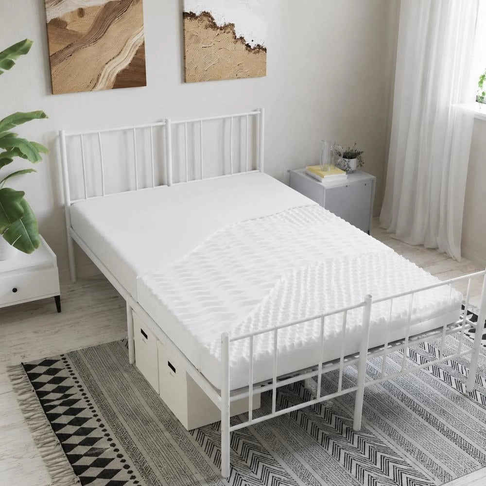 Foam Mattress White 120x200 Cm 7-zone Firmness Level 20 ILD