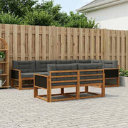 Set di divani da esterno 8 pz Naturale e Antracite 3382635