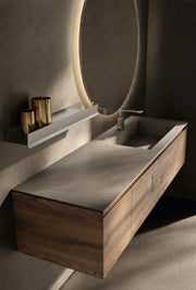 MOB.BAGNO 125CM CUBIK ROV.ANTICO TOP GRES C/SPEC + MENSOLA CM 125