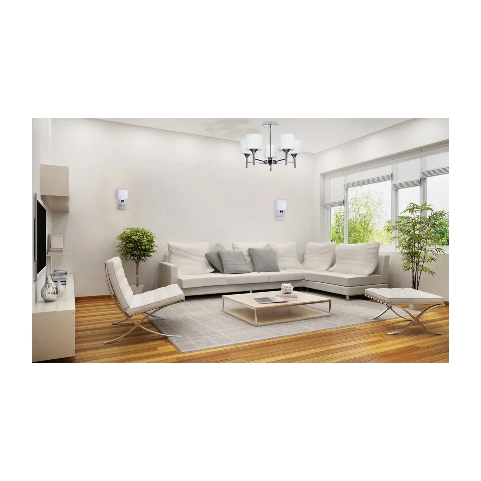 Lampadario a sospensione Activejet Classic MIRA cromato a triplo 3xE27 per soggiorno