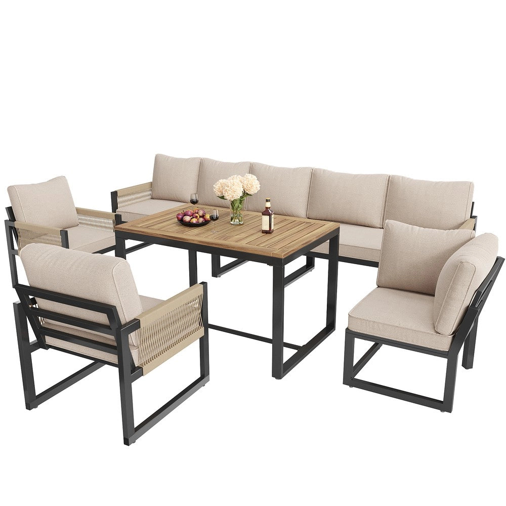 Set da giardino per 7-8 persone - Zephmum - Moderno e resistente alle intemperie
