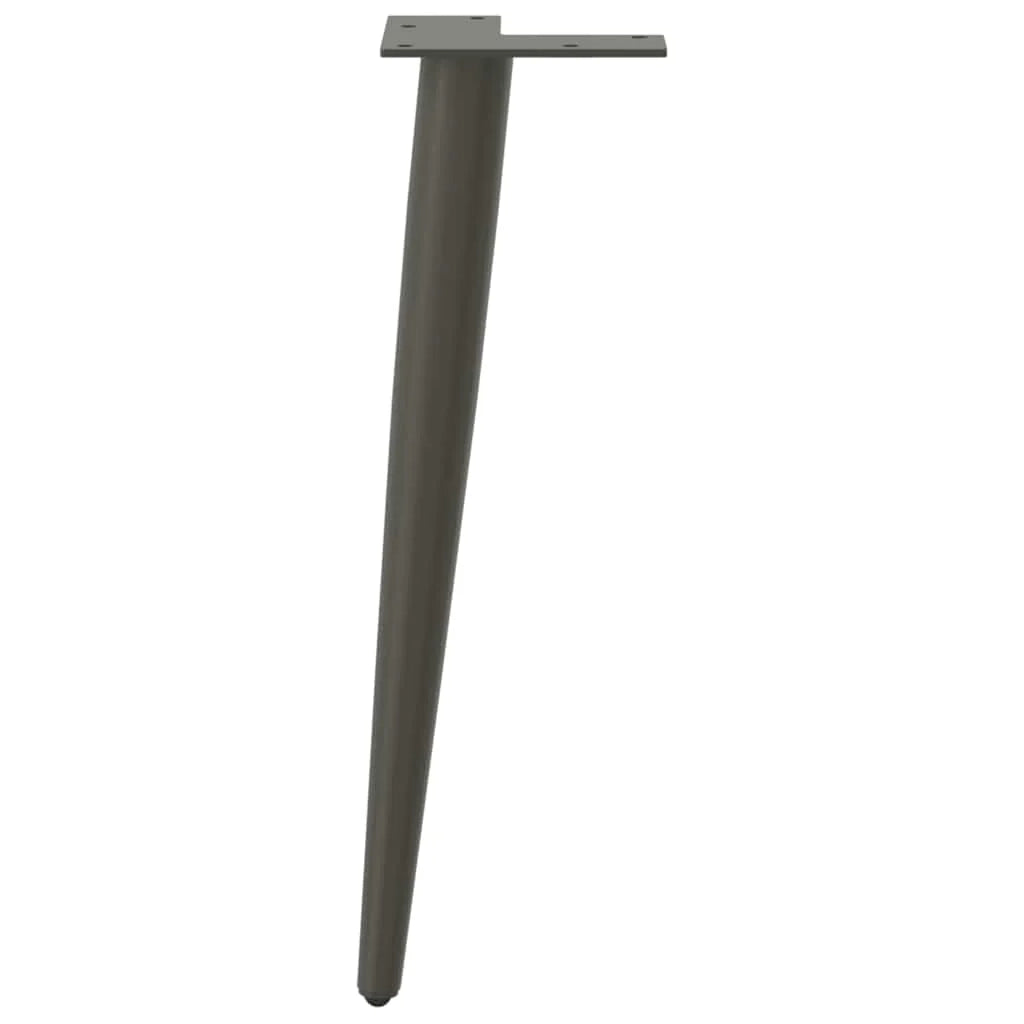 Set di 4 gambe coniche regolabili per tavolino da caffè 42 x 42 cm design moderno acciaio antracite 02_0056811