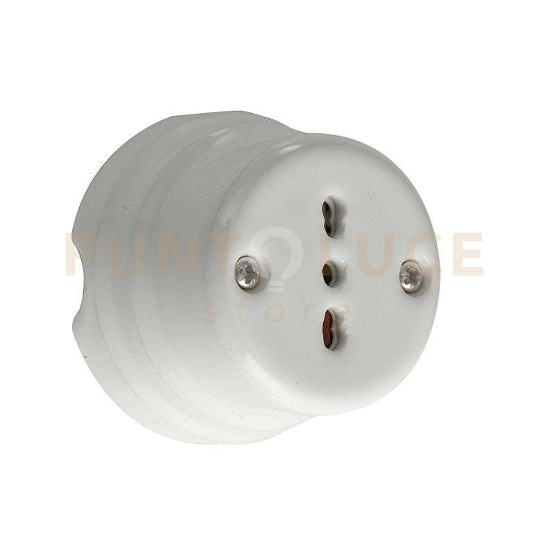 I-CLAY-PRESA PRESA ELETTRICA CLAY BIPOLARE BIANCA 10 E 16A AC230V 50Hz 6,5X3,7CM