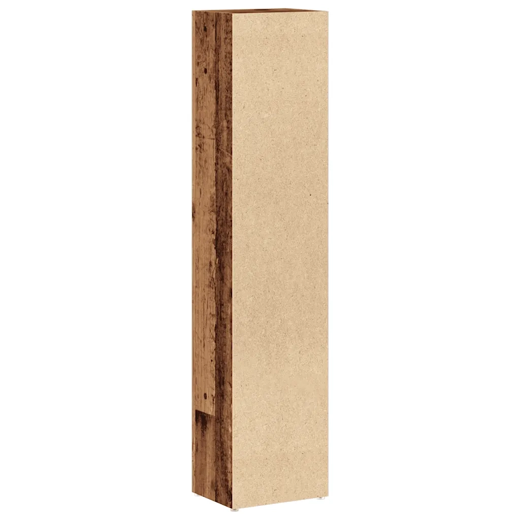 Scaffali Porta CD 2 pz Legno Antico 21x16x93,5 cm in Truciolato CFW5050873