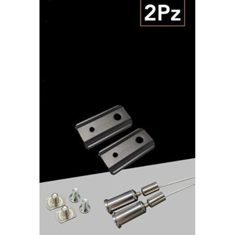 Trade Shop - Set Di 2 Pezzi Cavi Fili Per Sospensione Sistema Di Binario Magnetico Fuori Parete Gf-sm -