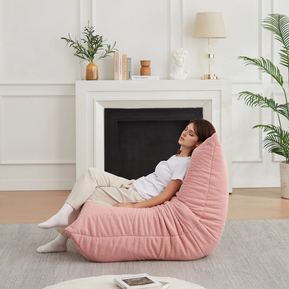 Divano Sedia Lounge Senza Braccioli ¨C Minimal ¨C Tessuto Imbottito Grigio Chiaro