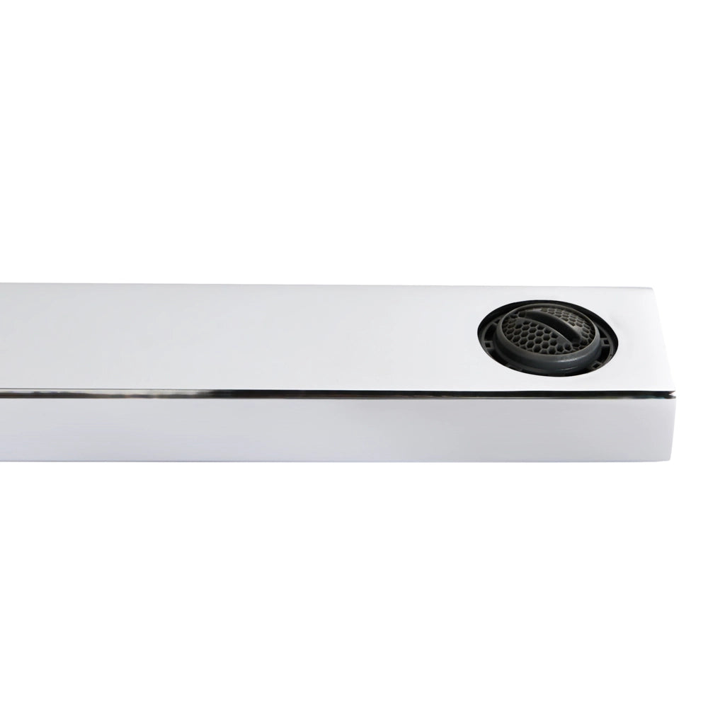 Rubinetto miscelatore a parete monocomando per lavabo in ottone con finitura argento