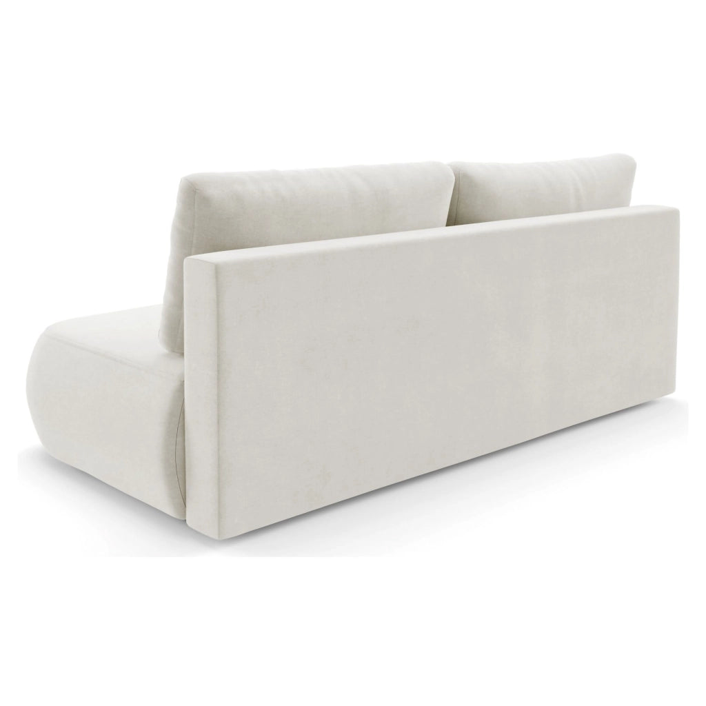 Brugnato, Divano Letto 2 Posti Contenitore, 210x106 cm Bianco Crema