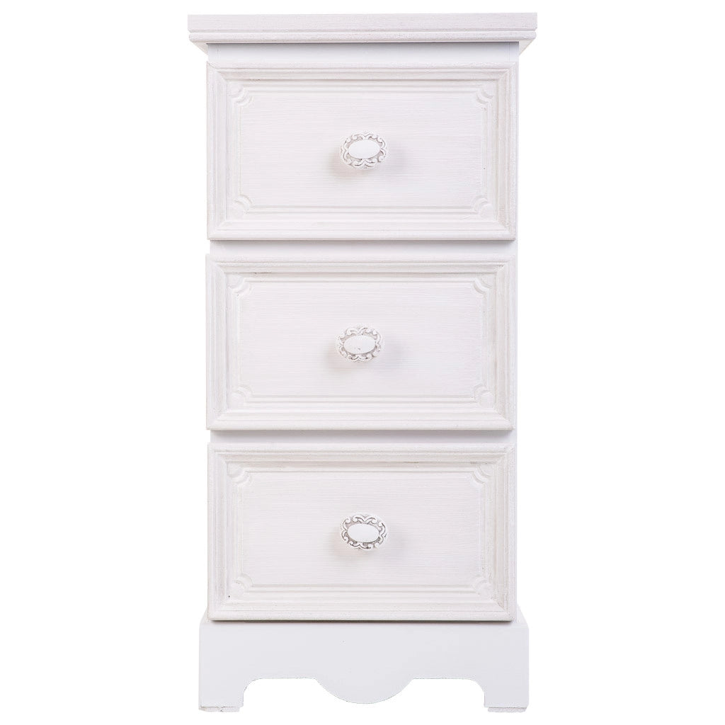 Colonne portaoggetti in legno bianco 31x26x60h cm