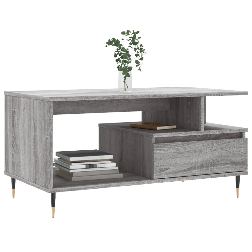 Tavolino da Salotto Grigio Sonoma 90x49x45 cm Legno Multistratocod mxl 118769