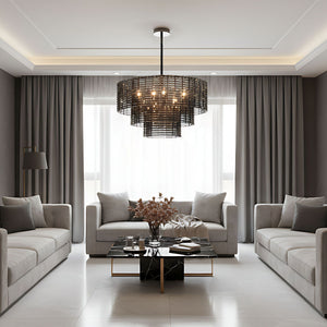 Lampadario A Sospensione Da Soffitto APP1678-8CP Grigio