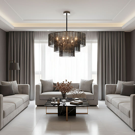 Lampadario A Sospensione Da Soffitto APP1678-8CP Grigio