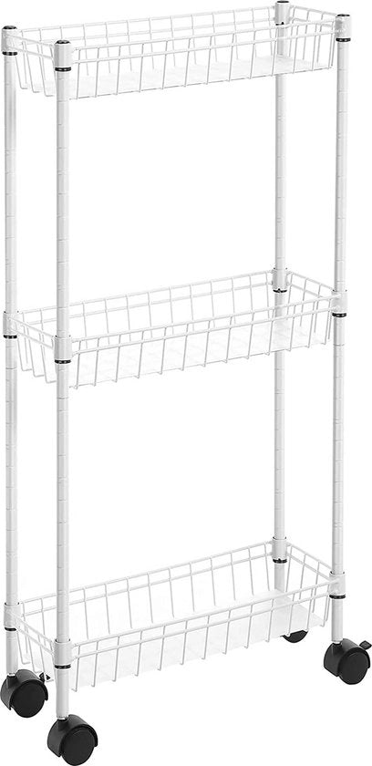 Trolley per cucina – ripiani per cucina - Trolley di archiviazione con ruote – con livelli – sostenibile -spazievitore