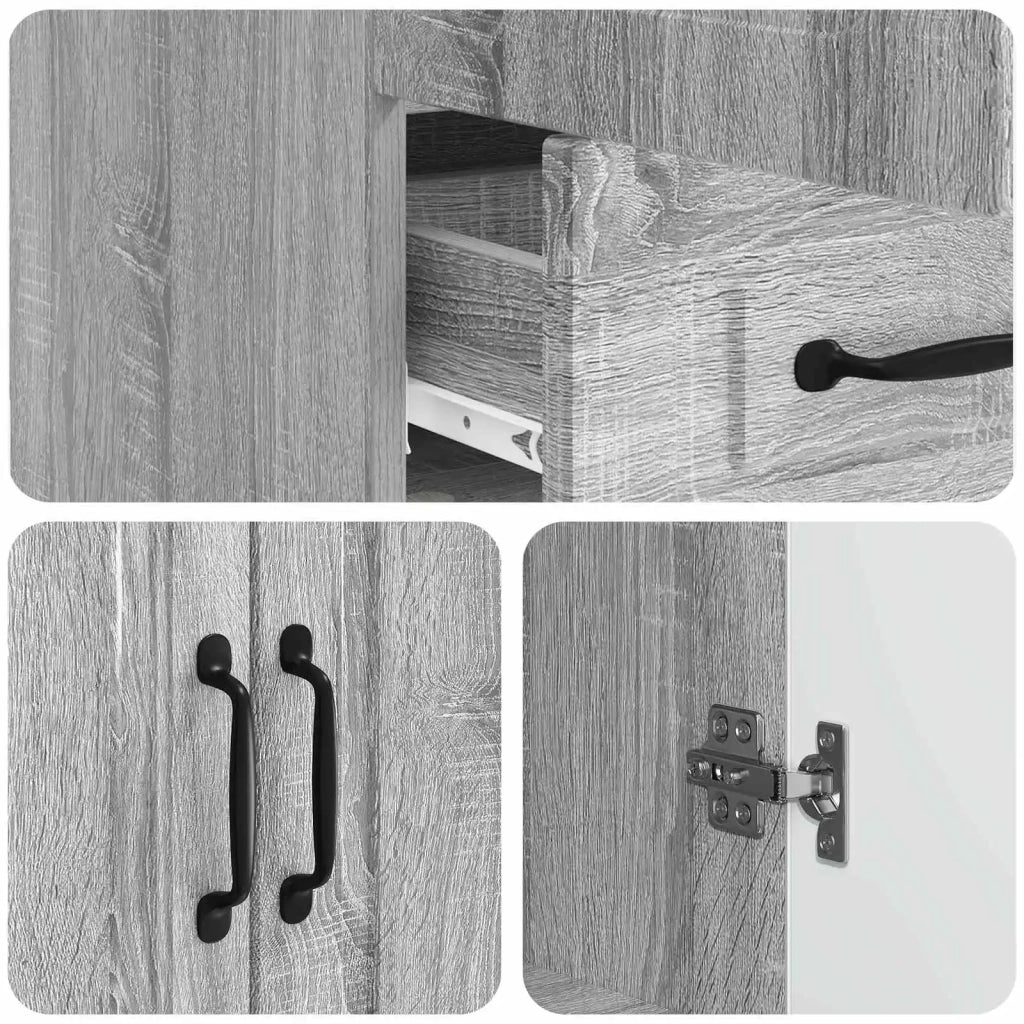 Credenza Grigio Sonoma 66 x 34,5 x 92 cm Legno ingegnerizzato