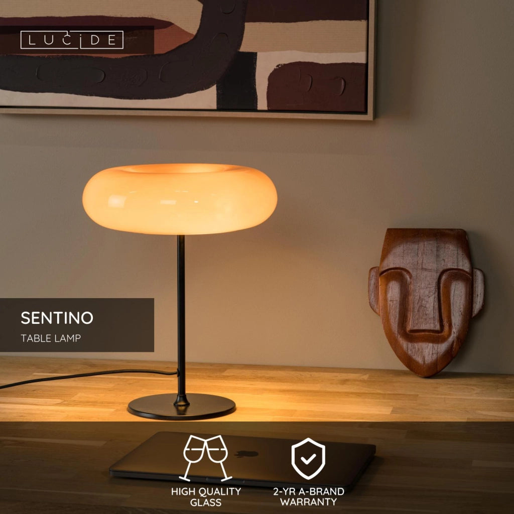 Lampada da tavolo SENTINO 3xG9 vetro arancione Lucide