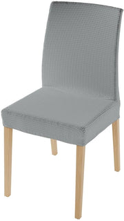 Set di Sedili in Pelle Finta - Colorazione Lichtgrijs - Materiale Zacht Polyester - Adattamento Perfetto - Ideali per Sala da Pranzo/Sala da soggiorno/Studio - Coperture di Sedile