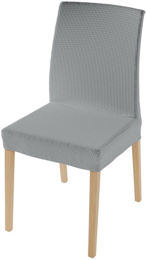 Set di Sedili in Pelle Finta - Colorazione Lichtgrijs - Materiale Zacht Polyester - Adattamento Perfetto - Ideali per Sala da Pranzo/Sala da soggiorno/Studio - Coperture di Sedile