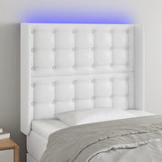 Testiera a LED-Testata con LED Bianco 103x16x118/128 cm in Similpelle 177579